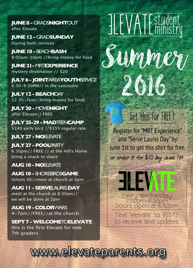 summer 2016 calendar postcard