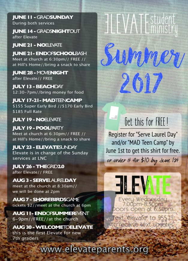 summer 2017 calendar postcard